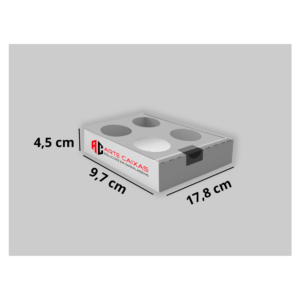 Caixa 2 Copos 17,8cm x 9,7cm x 4,5cm
